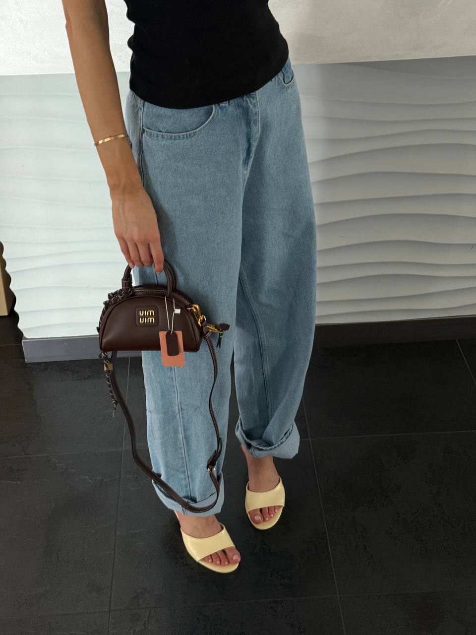 Miu Miu Leather Top-Handle Bag Brown - 6