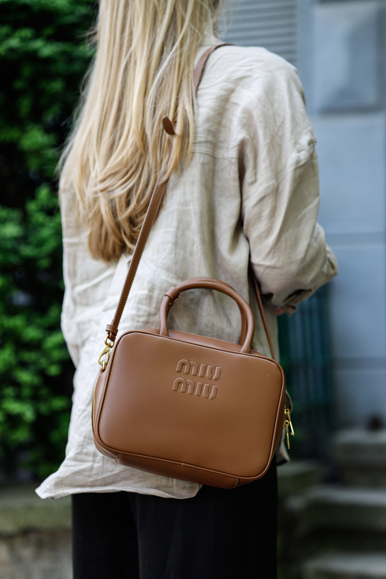 Miu Miu Leather Top-Handle Bag Brown - 12