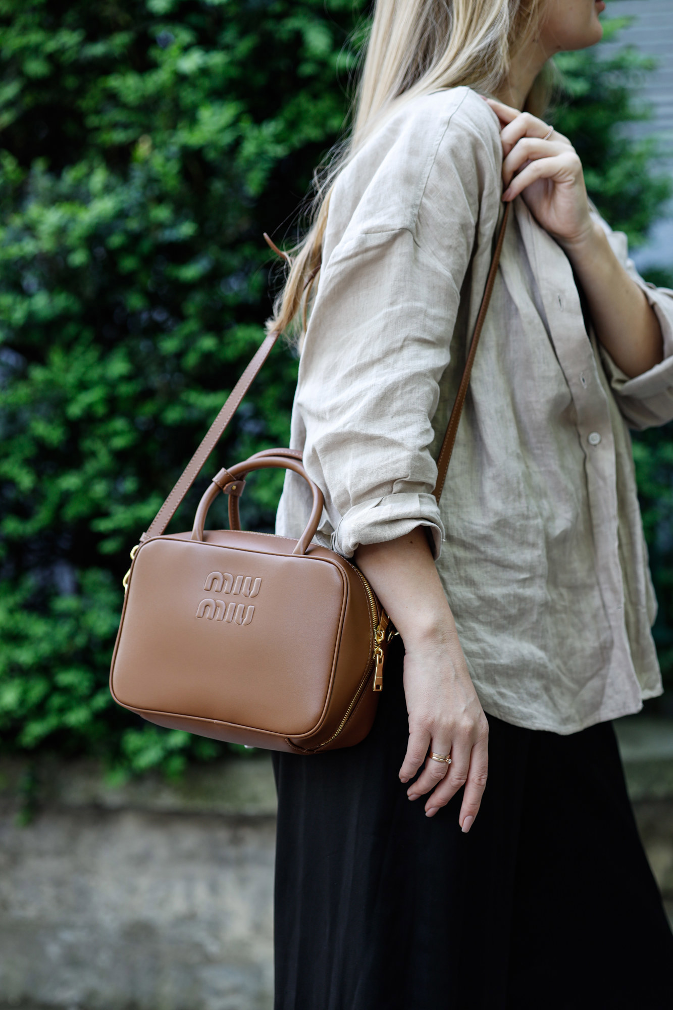 Miu Miu Leather Top-Handle Bag Brown - 14