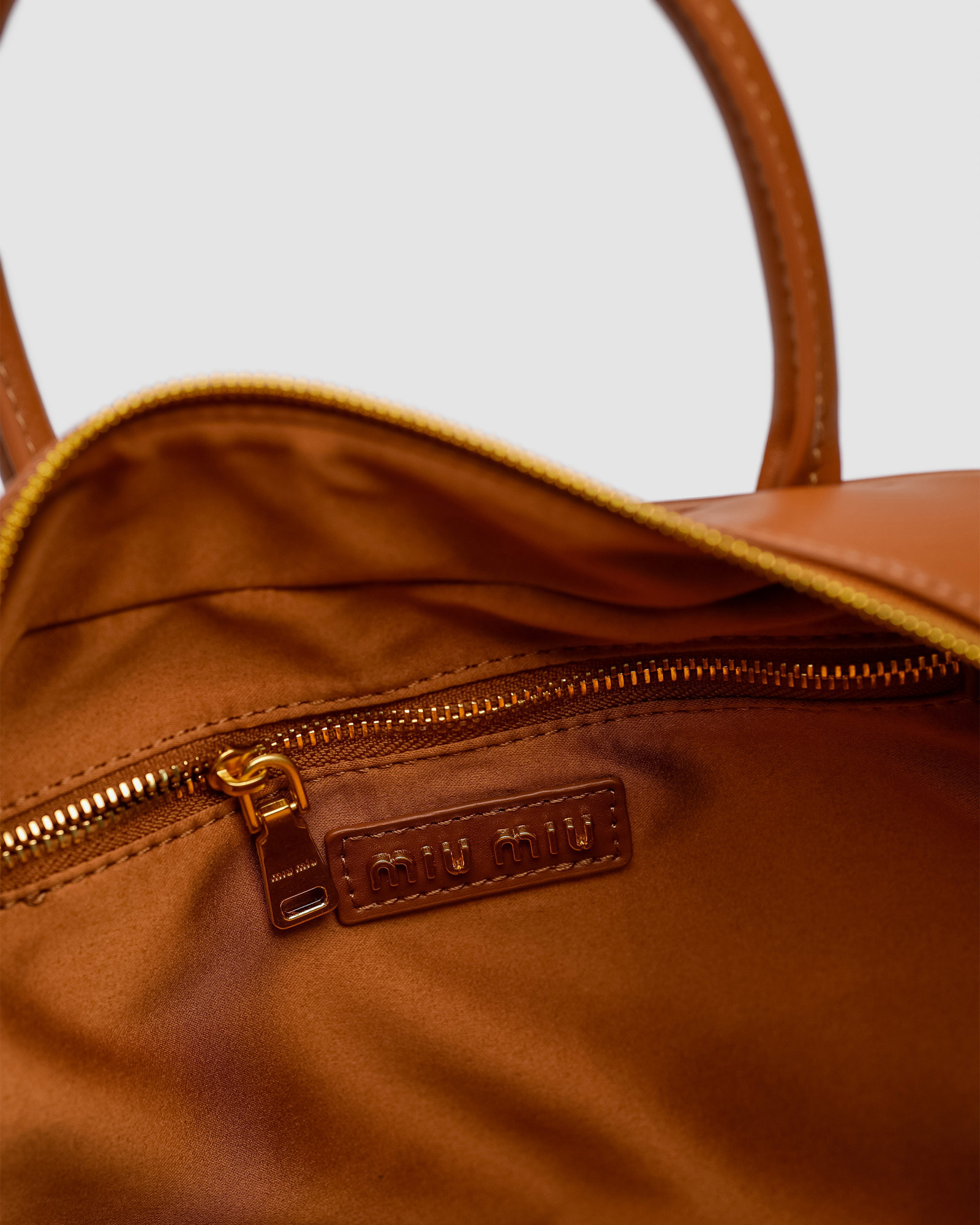 Miu Miu Leather Top-Handle Bag Brown - 4