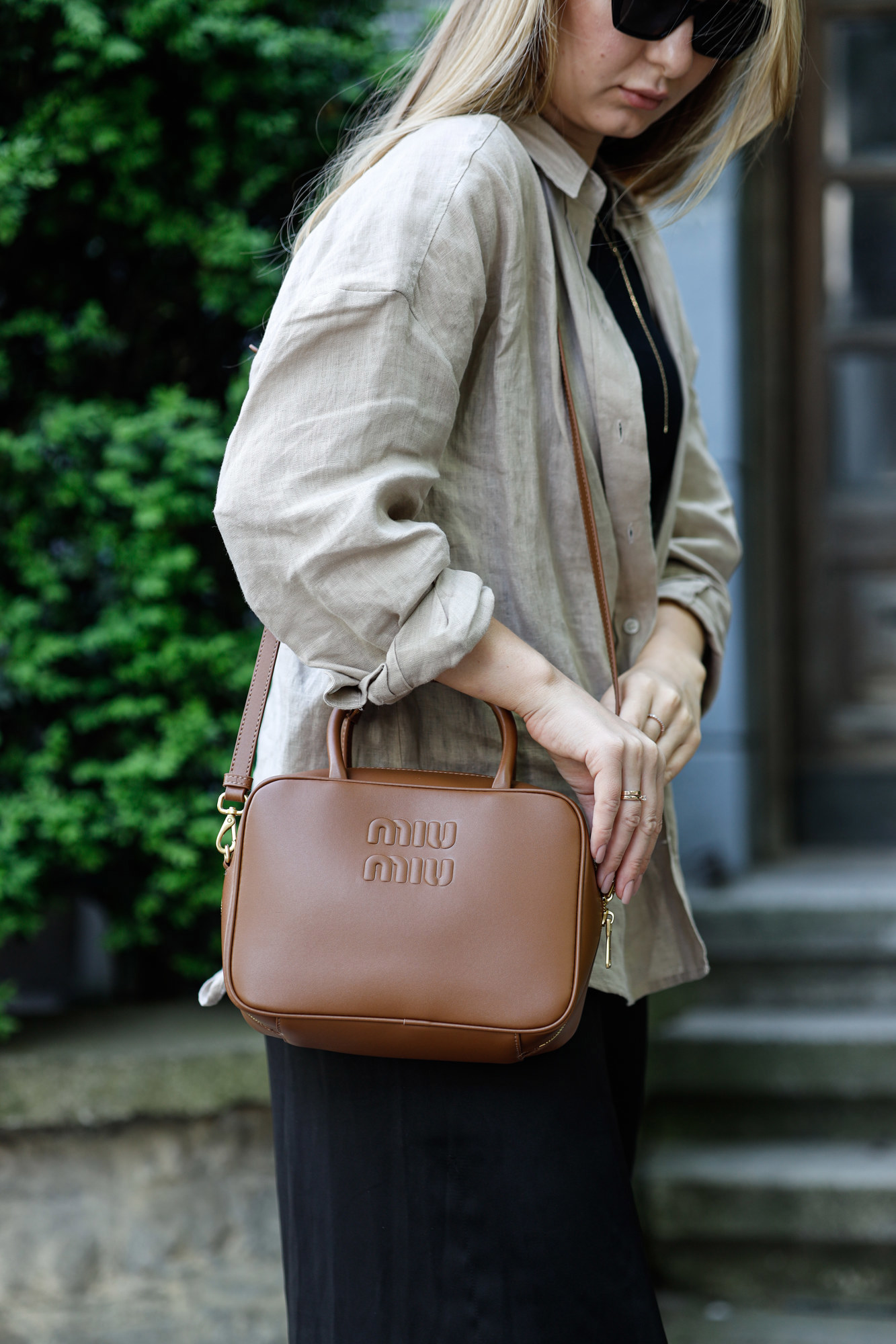 Miu Miu Leather Top-Handle Bag Brown - 13