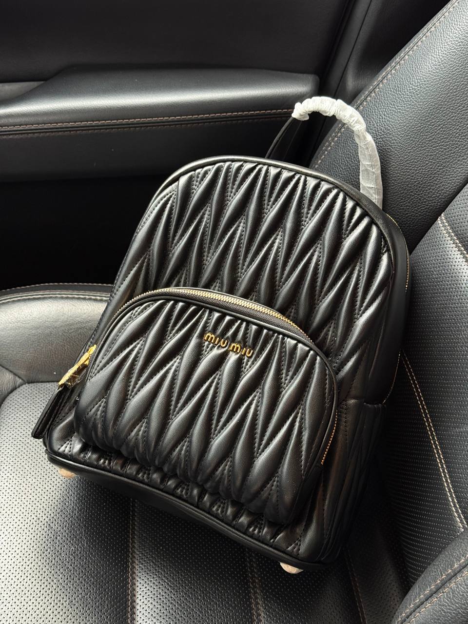 Miu Miu Matelassé Nappa Leather Backpack