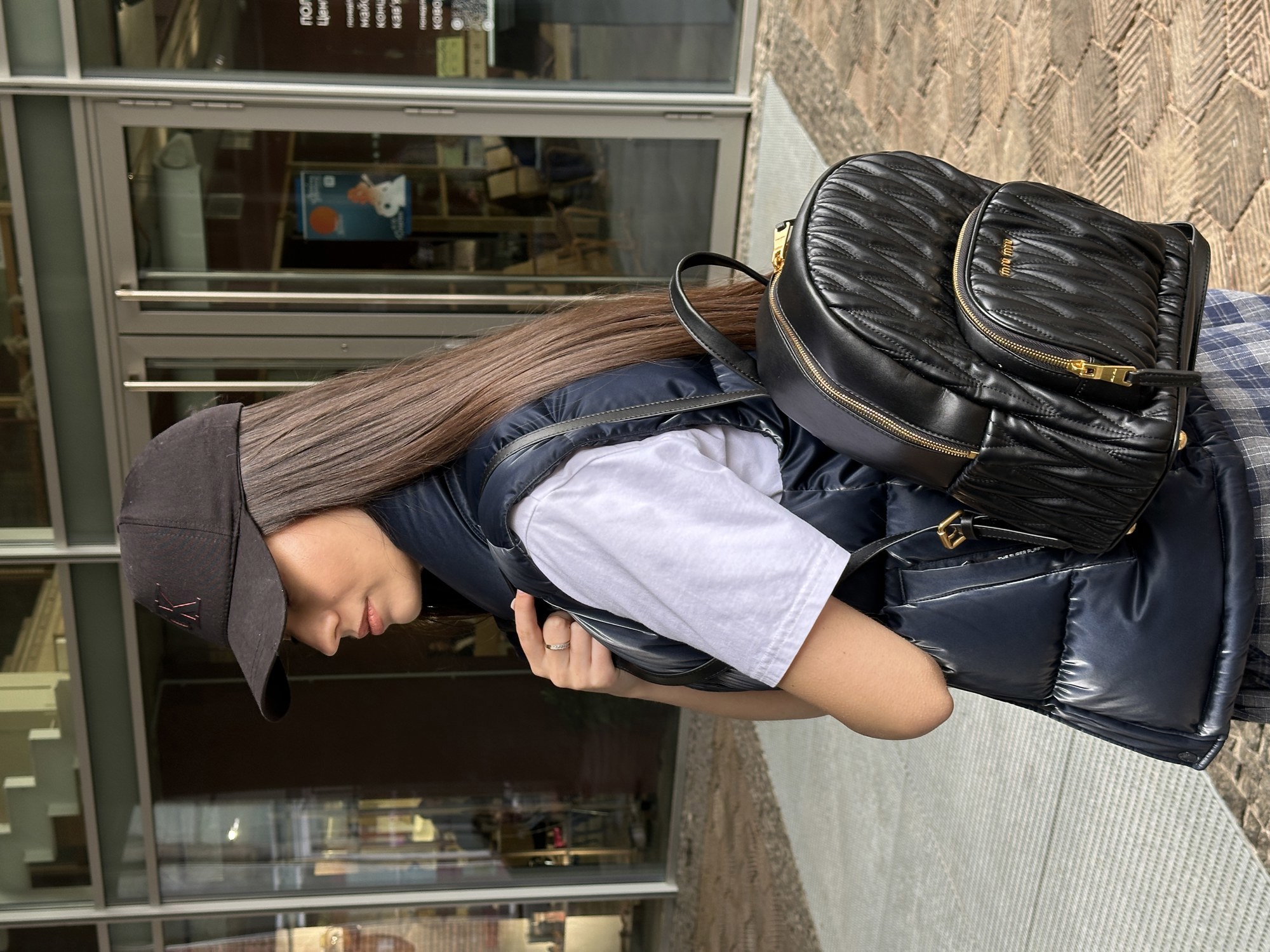 Miu Miu Matelassé Nappa Leather Backpack Black - 9