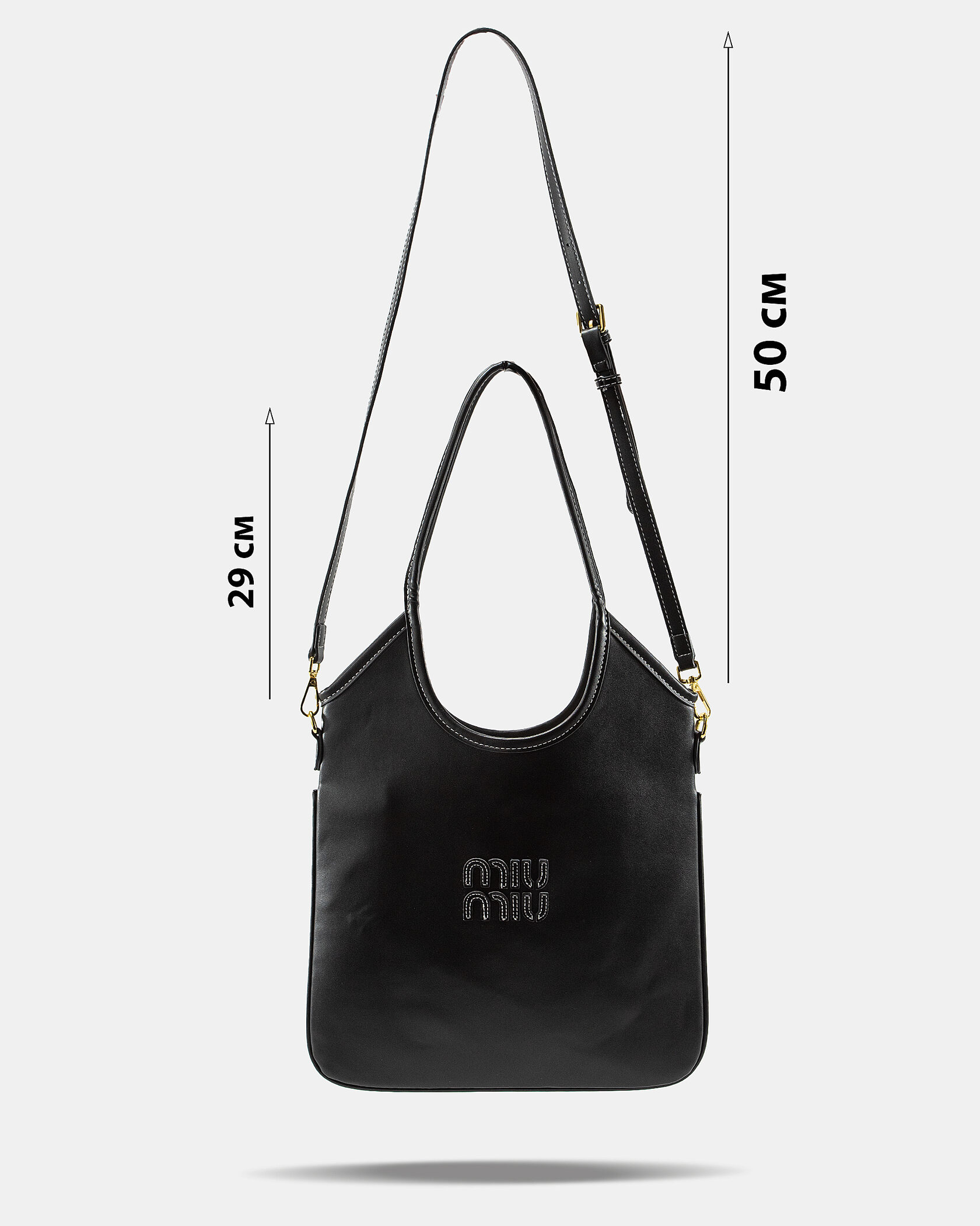 Miu Miu Medium Hobo Bag in Black Leather - 4