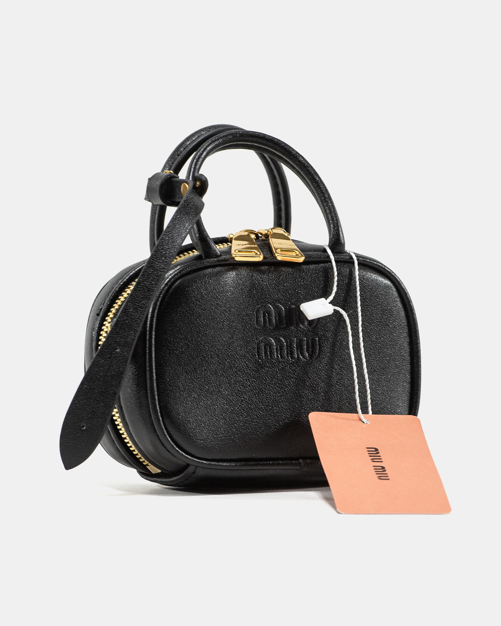 Miu Miu Micro Arcadie Bag in Black Leather - 3
