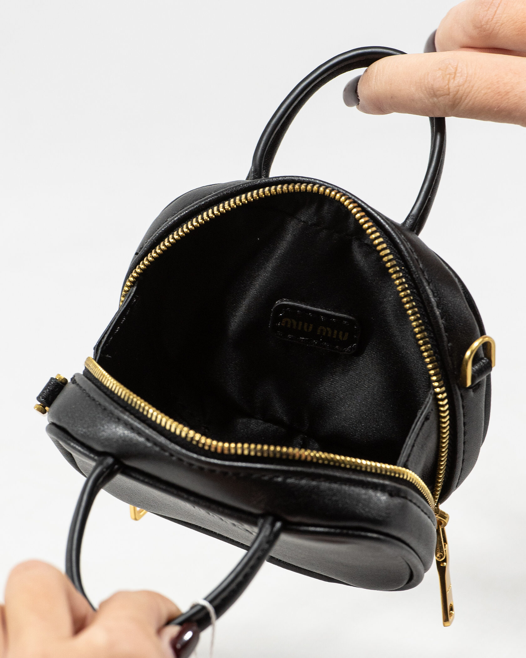 Miu Miu Micro Arcadie Bag in Black Leather - 9