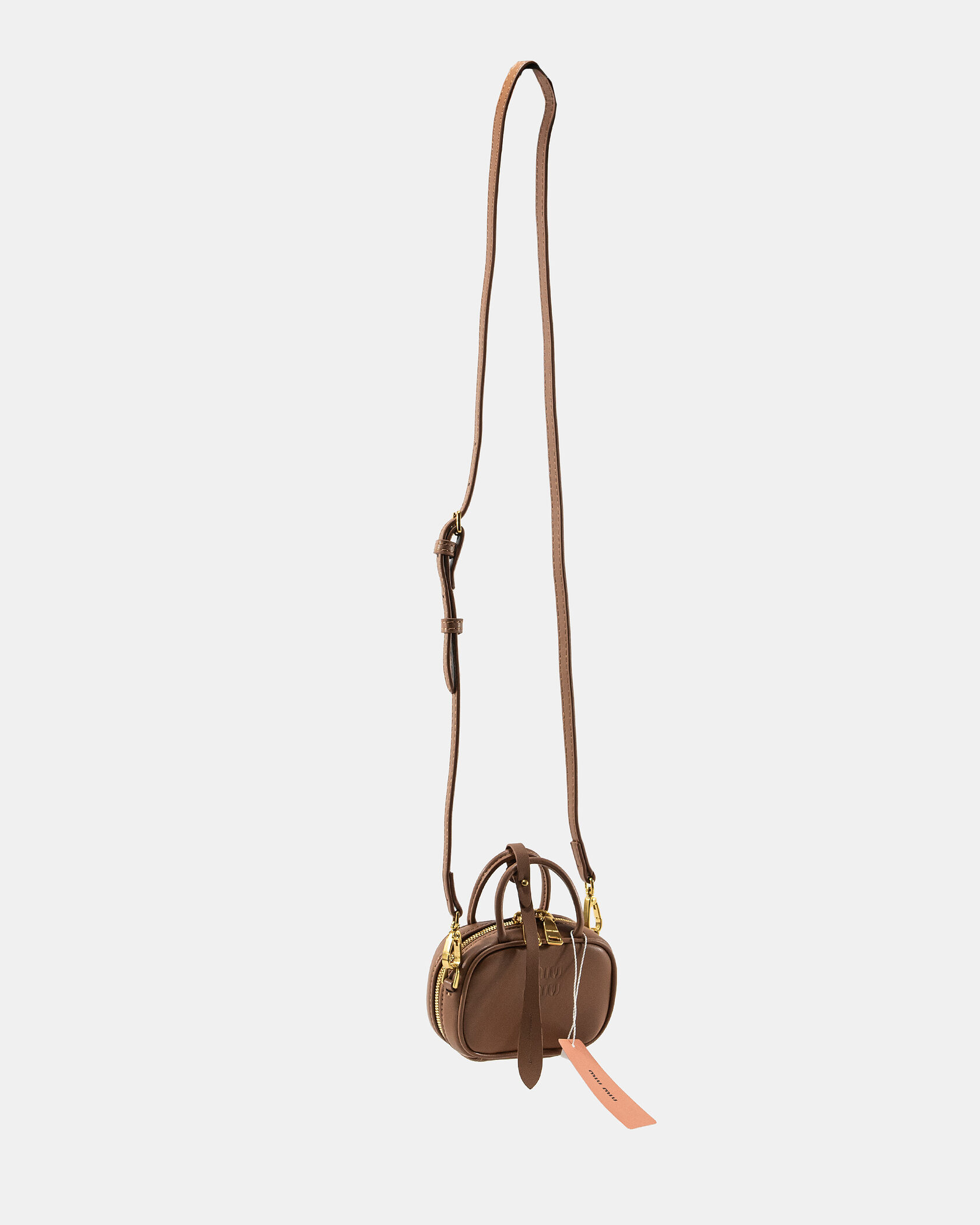 Miu Miu Micro Arcadie Bag in Cognac/Brown Leather - 4