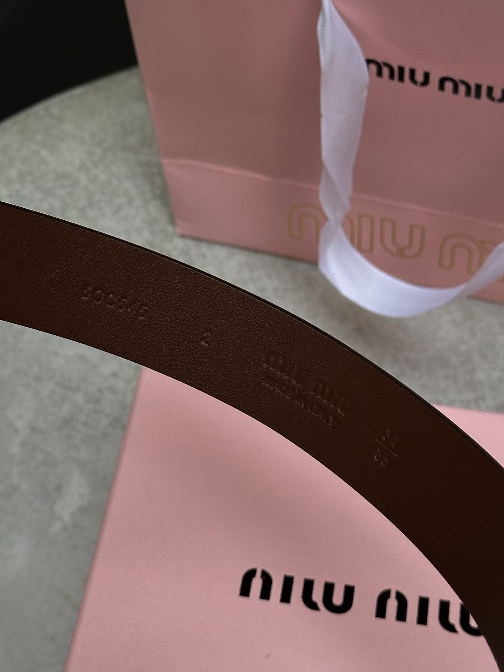 Miu Miu Nappa Leather Belt Brown - 14