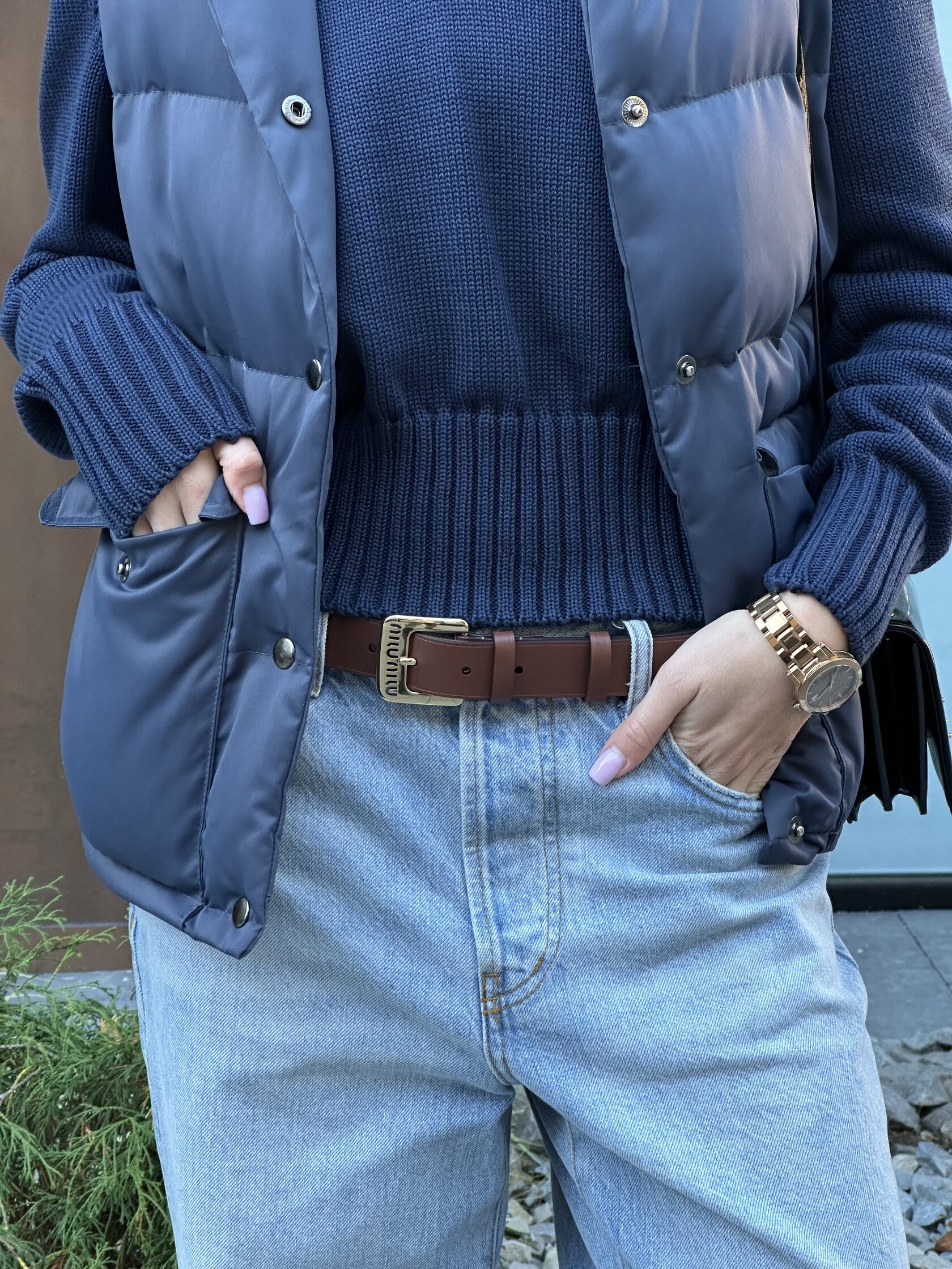 Miu Miu Nappa Leather Belt Brown - 7