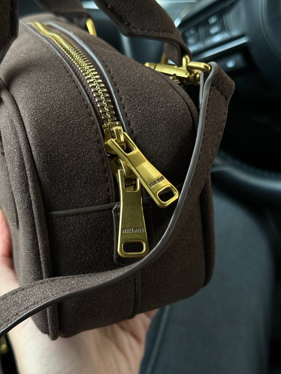 Miu Miu Nappa Leather Pocket Bag - 6