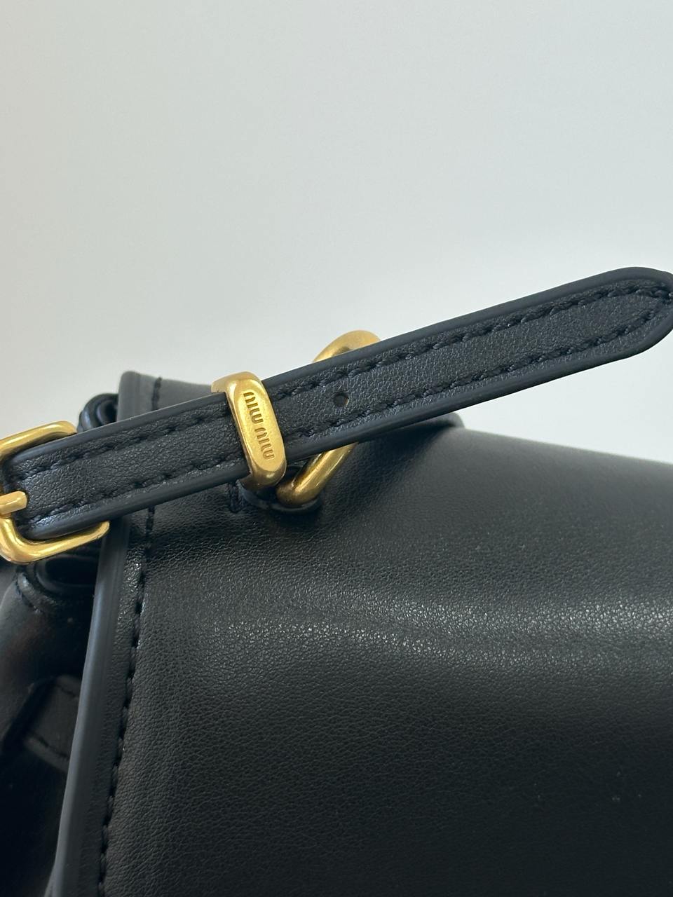 Miu Miu Nappa Shoulder Bag Black - 11