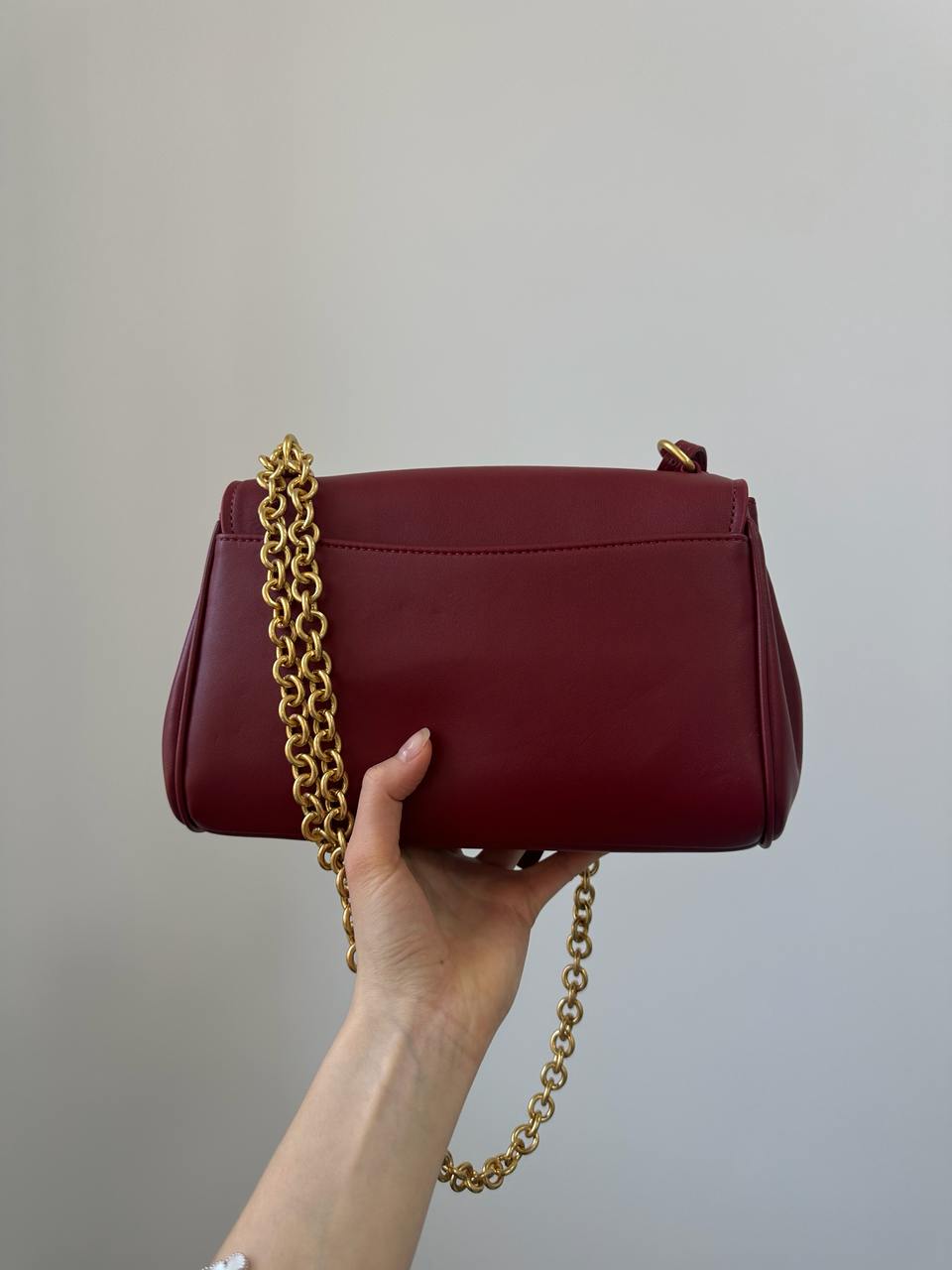 Miu Miu Nappa Shoulder Bag Burgundy - 8