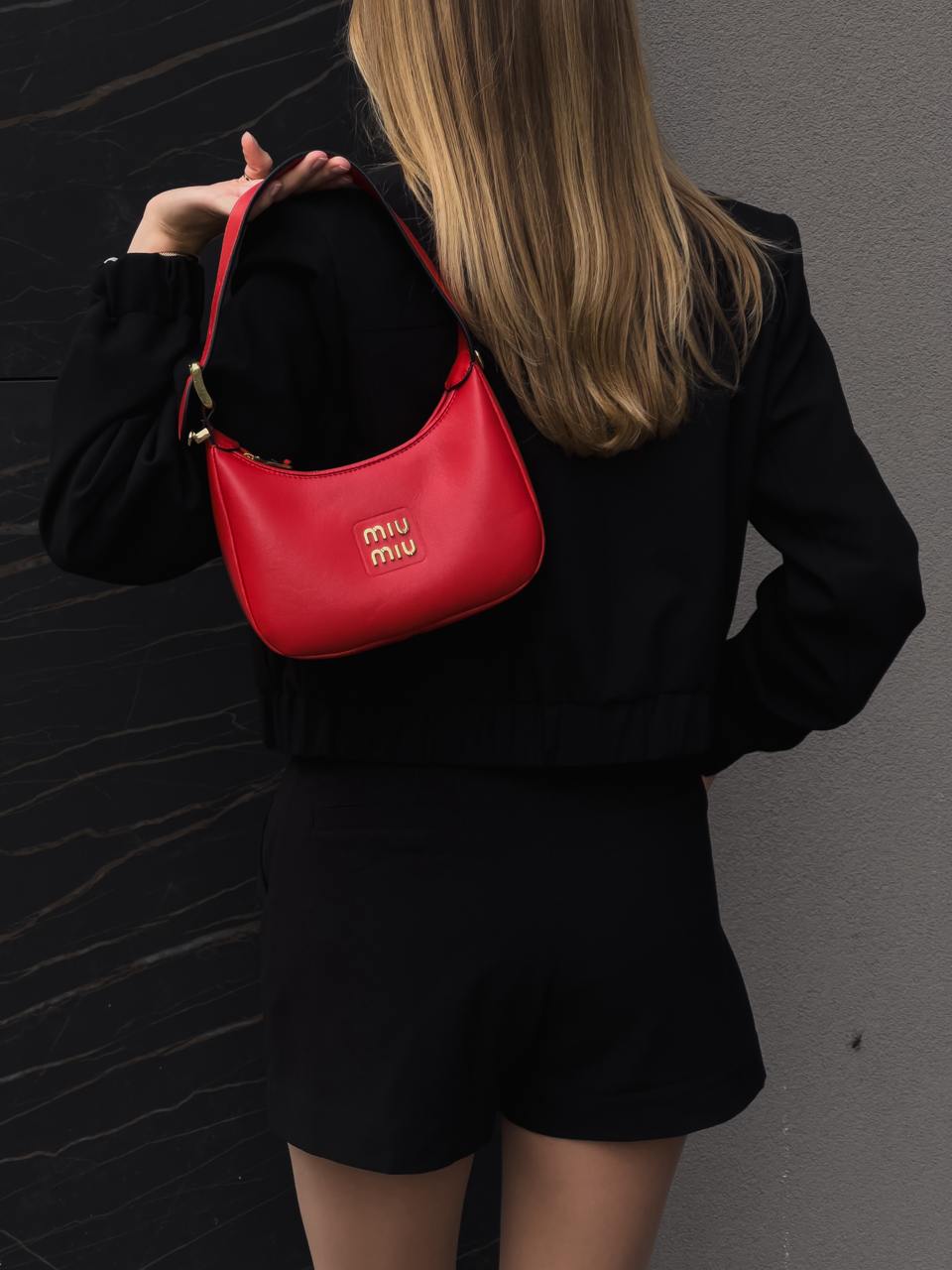 Miu Miu Red Leather Hobo Bag - 20