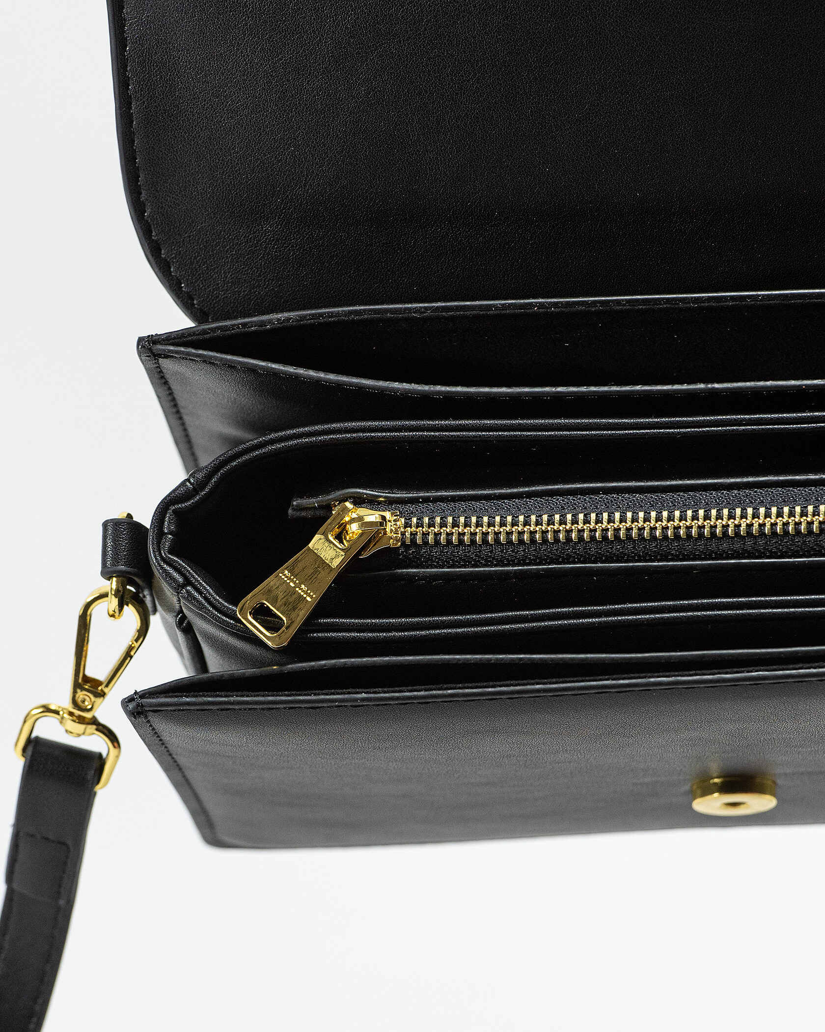 Miu Miu Shoulder Leather Bag Black - 12