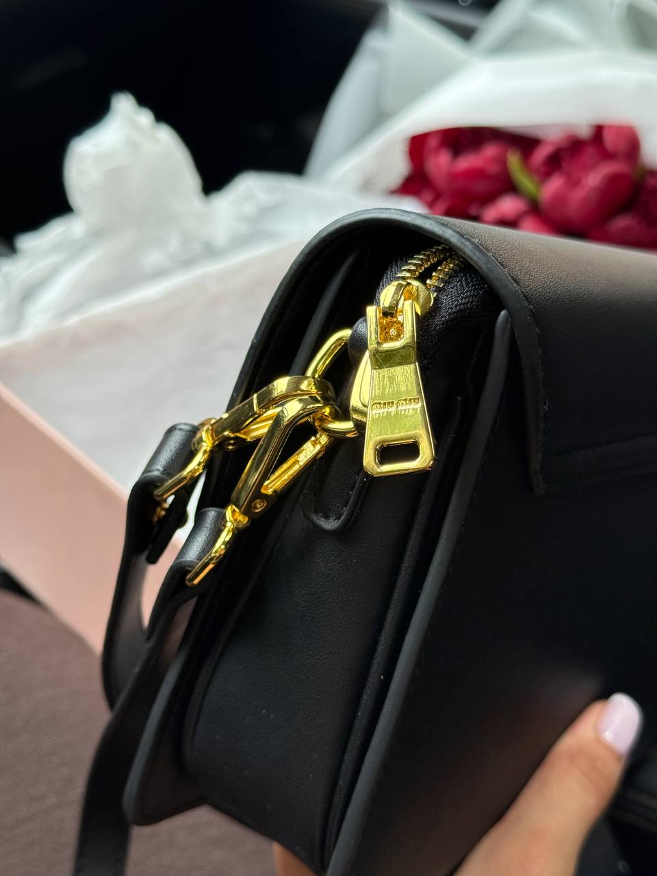 Miu Miu Shoulder Leather Bag - 7