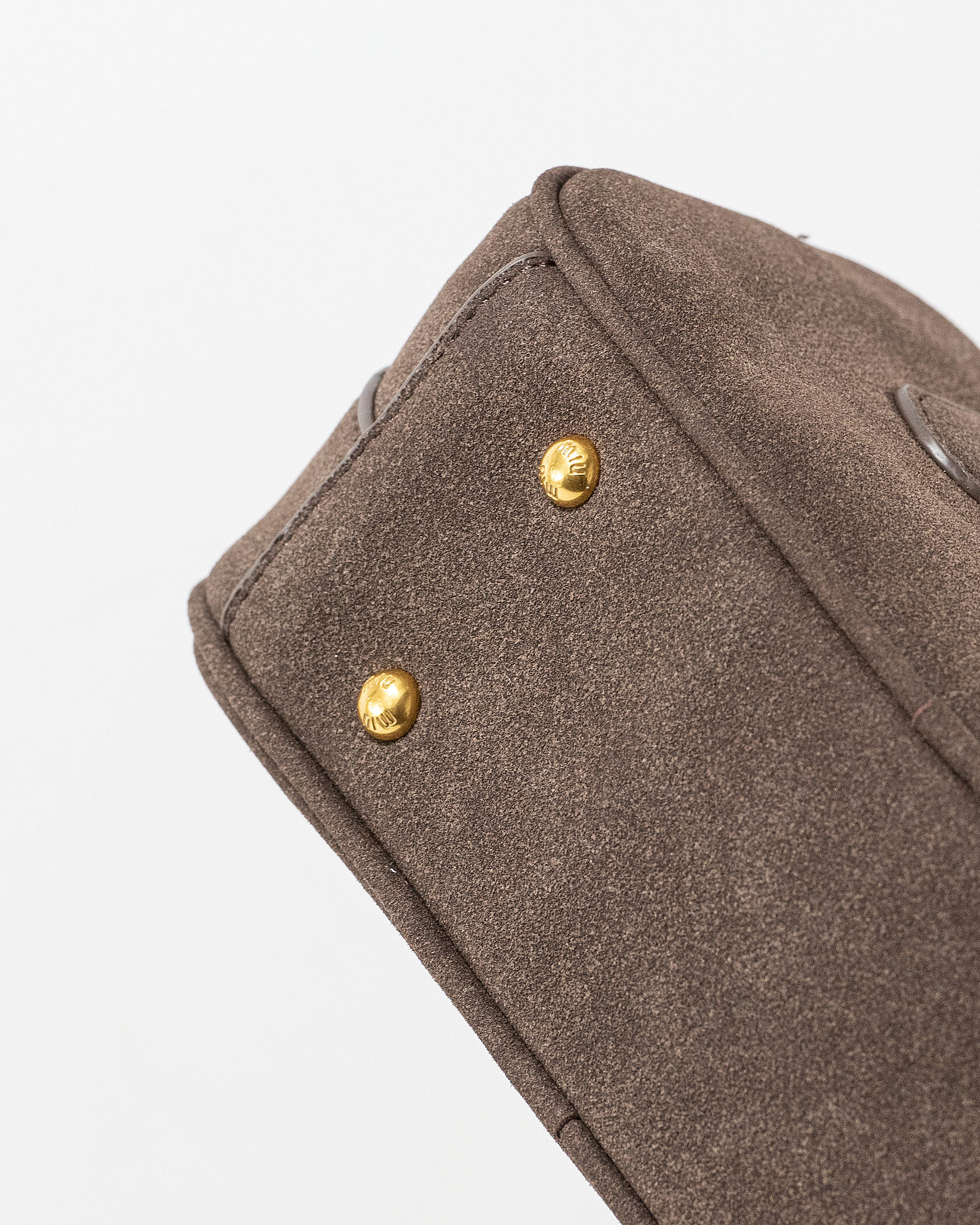 Miu Miu Small Arcadie Bag in Brown Suede - 13