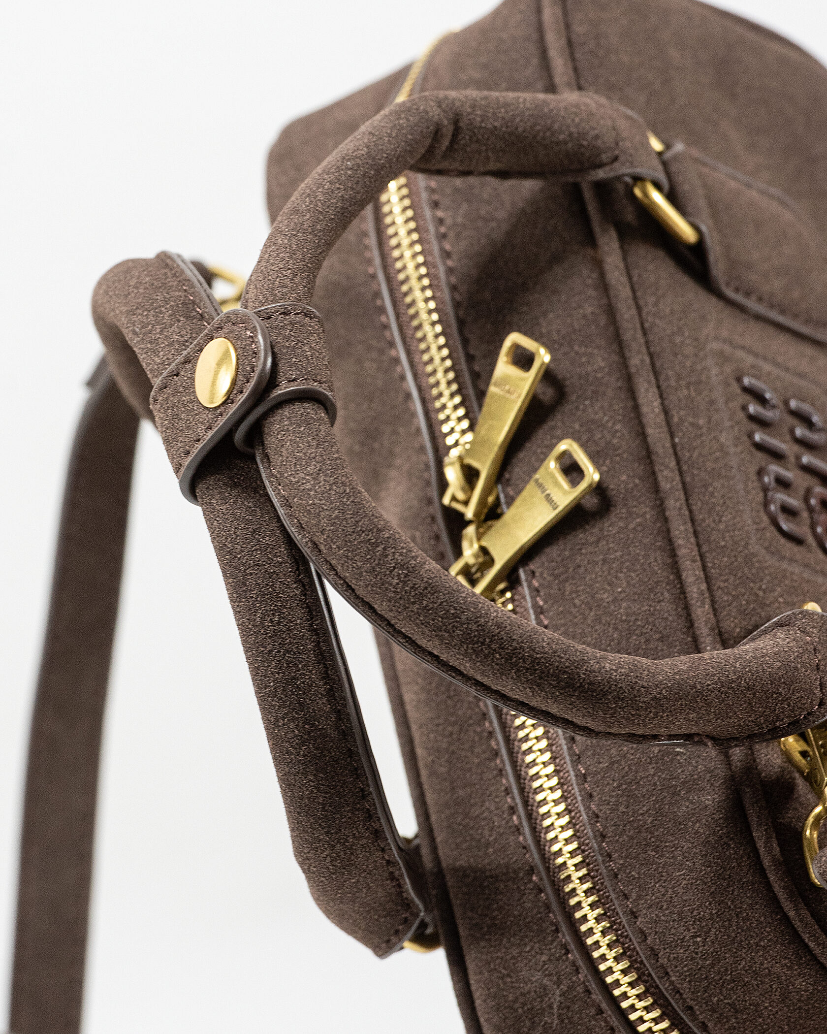 Miu Miu Small Arcadie Bag in Brown Suede - 9