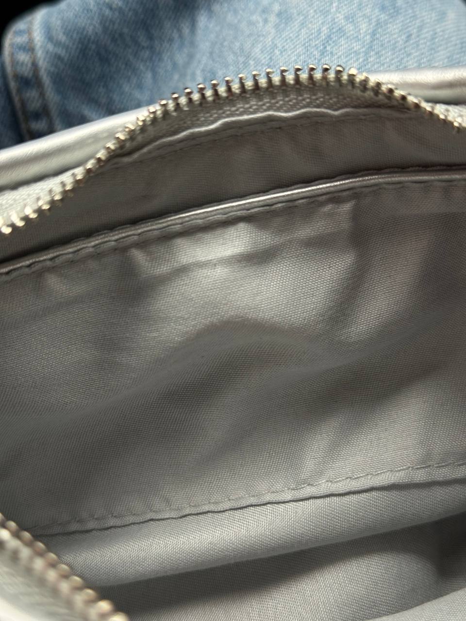 Miu Miu Wander Matelassé Nappa Leather Mini Hobo Bag Silver - 7