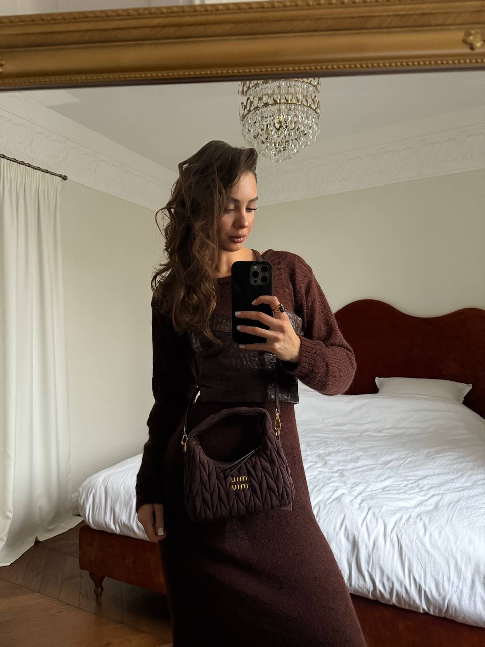 Miu Miu Wander Small matelassé suede shoulder bag - 4