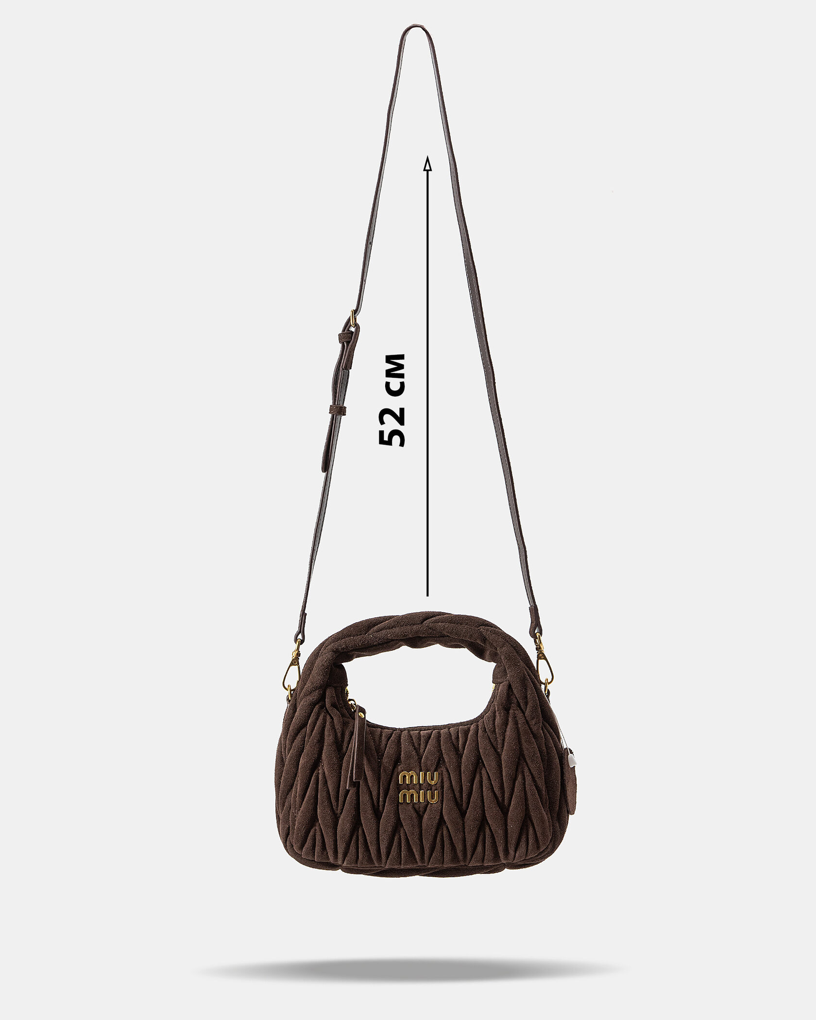 Miu Miu Wander Small matelassé suede shoulder bag - 4