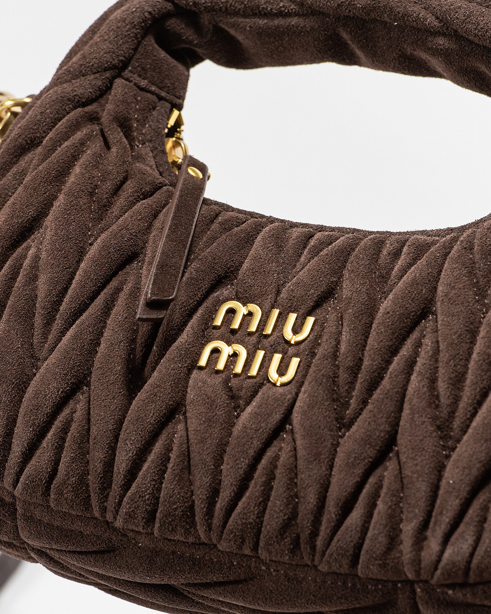 Miu Miu Wander Small matelassé suede shoulder bag - 6