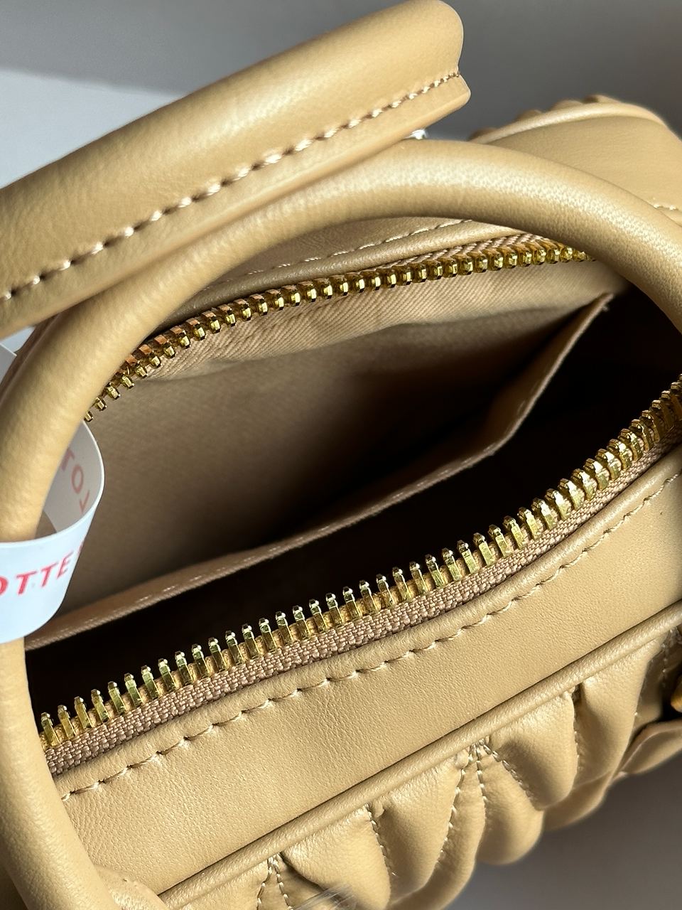 MiuMiu Arcadie Matelass? Nappa Leather Bag Beige - 26