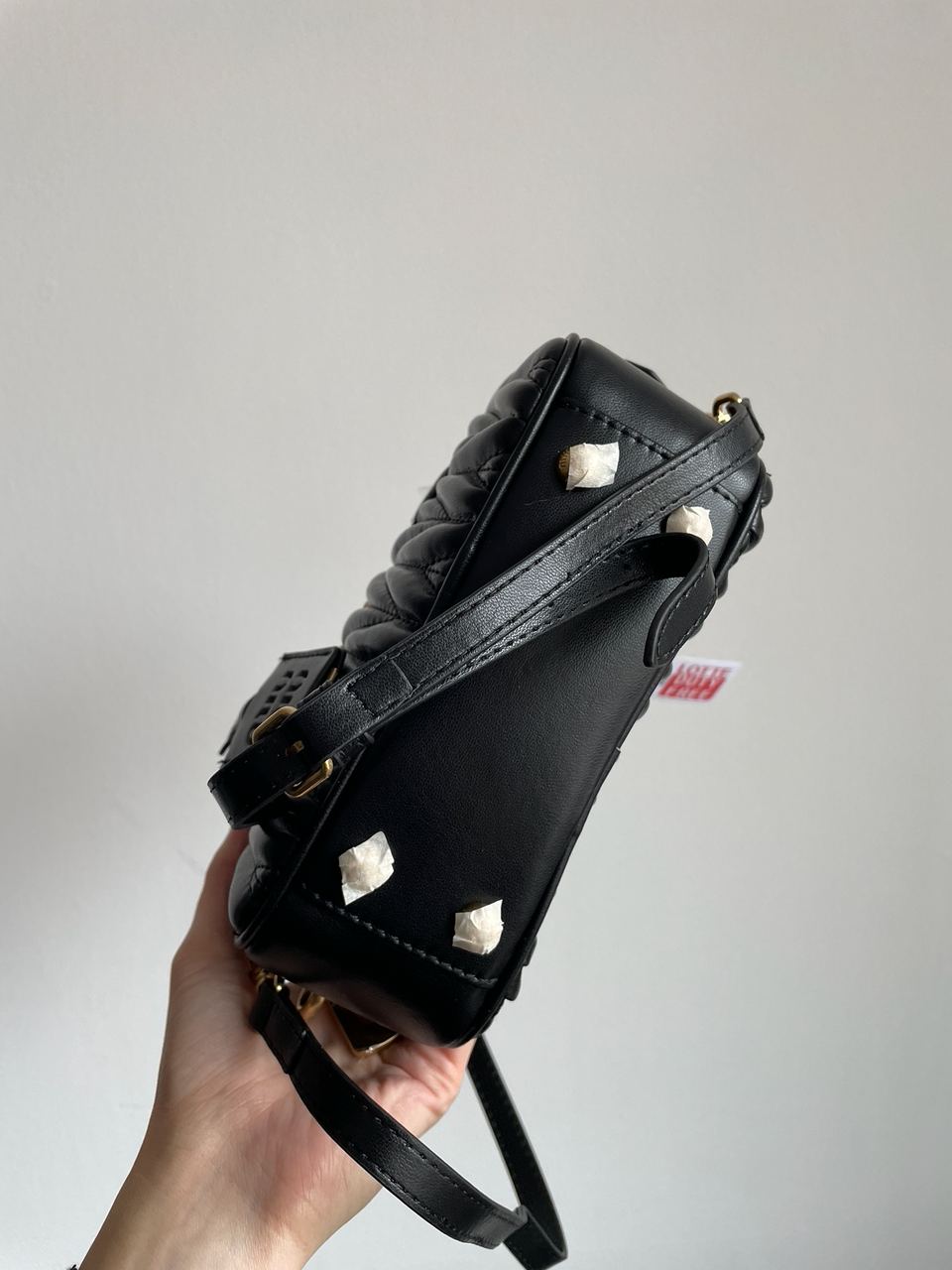 MiuMiu Arcadie Matelass? Nappa Leather Bag Black - 26