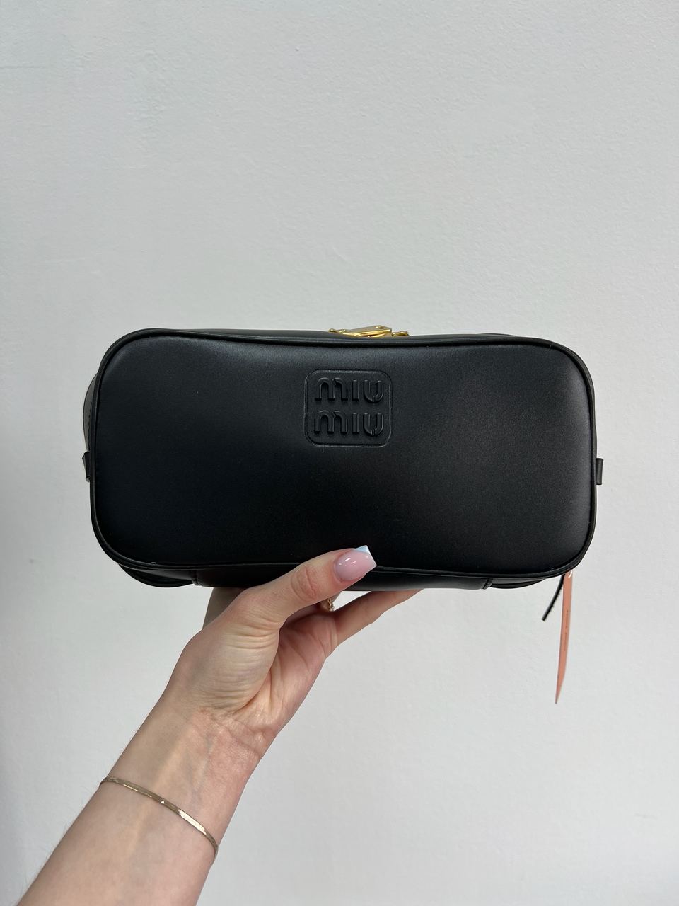 MiuMiu Nappa Leather Shoulder Bag Black - 11