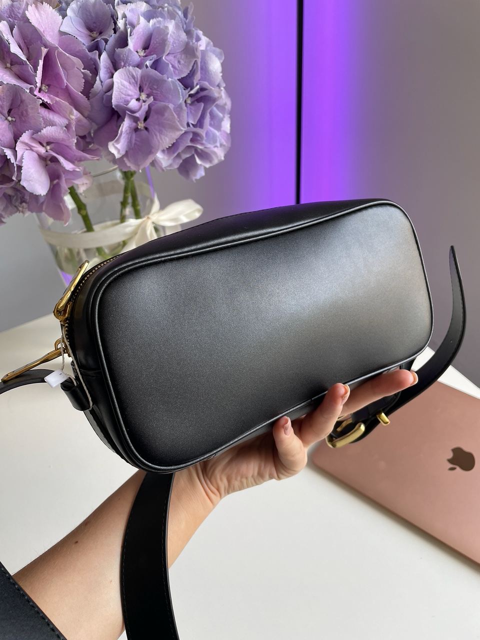 MiuMiu Nappa Leather Shoulder Bag Black - 14