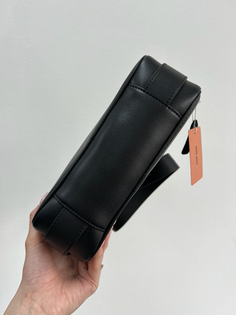 MiuMiu Nappa Leather Shoulder Bag Black - 18