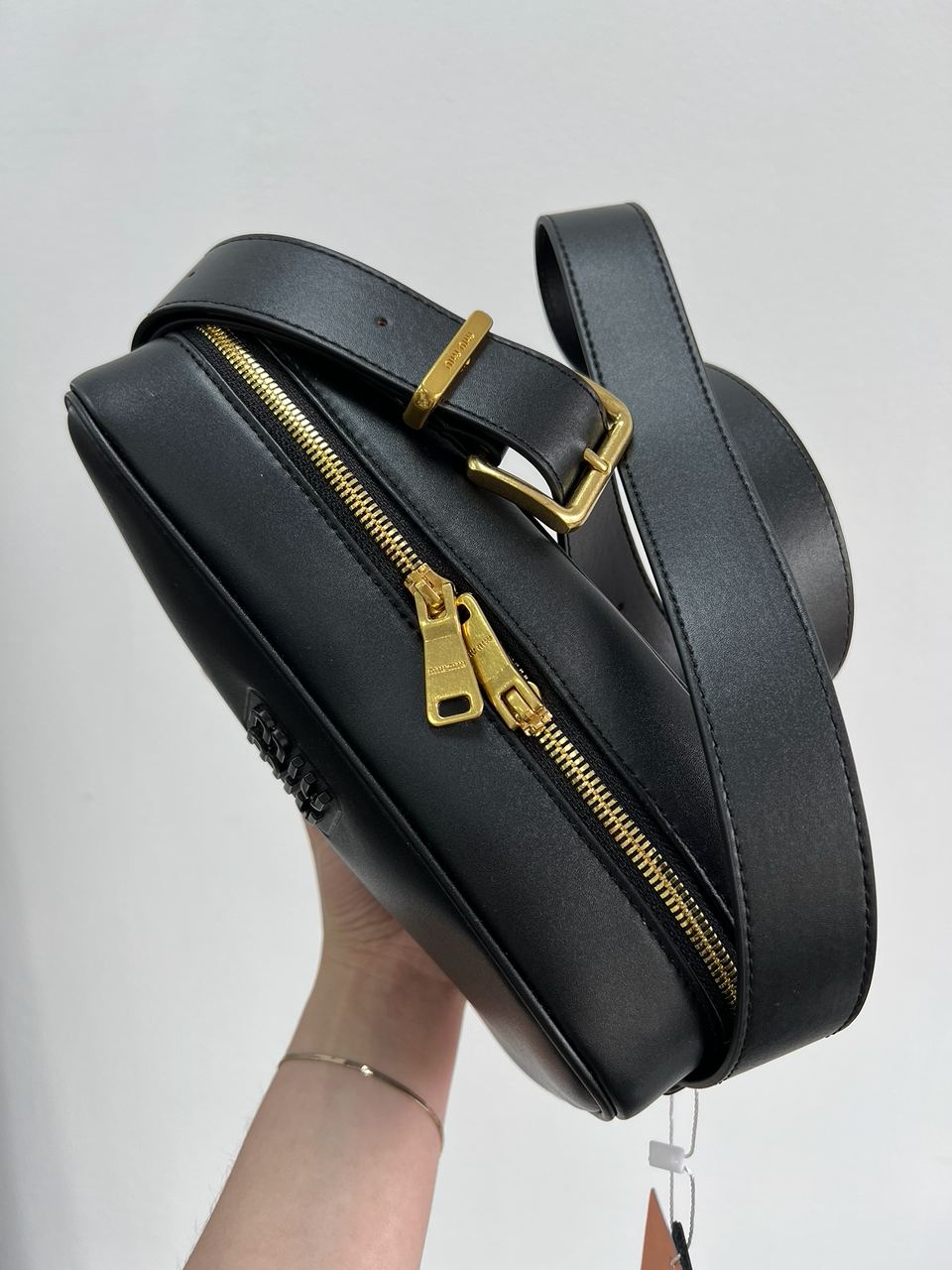 MiuMiu Nappa Leather Shoulder Bag Black - 20