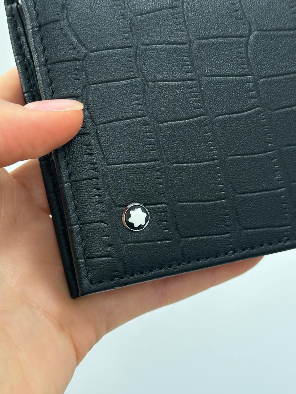 Montblanc Wallet 14cc Crocodile Embossed in Black - 5