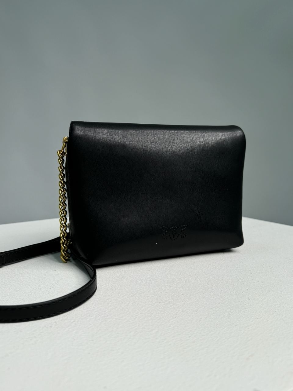 Pinko Baby Love Bag Click Puff in Nappa Black Leather - 18