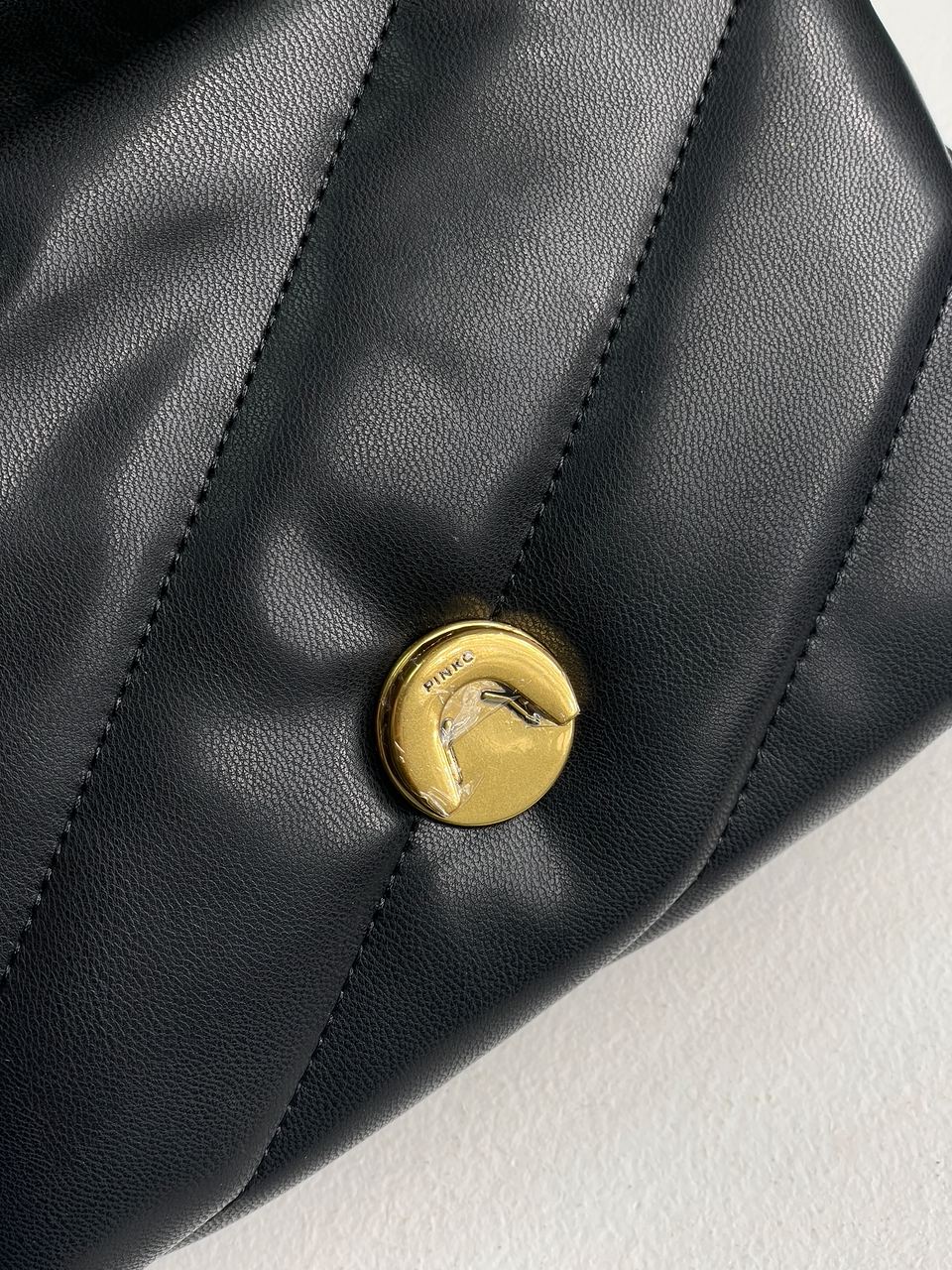 Pinko Baby Love Bag Puff Maxi Quilt Black/Gold - 11