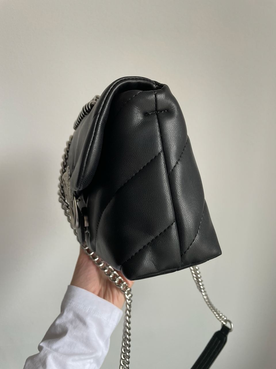 Pinko Baby Love Bag Puff Maxi Quilt Black/Silver - 15