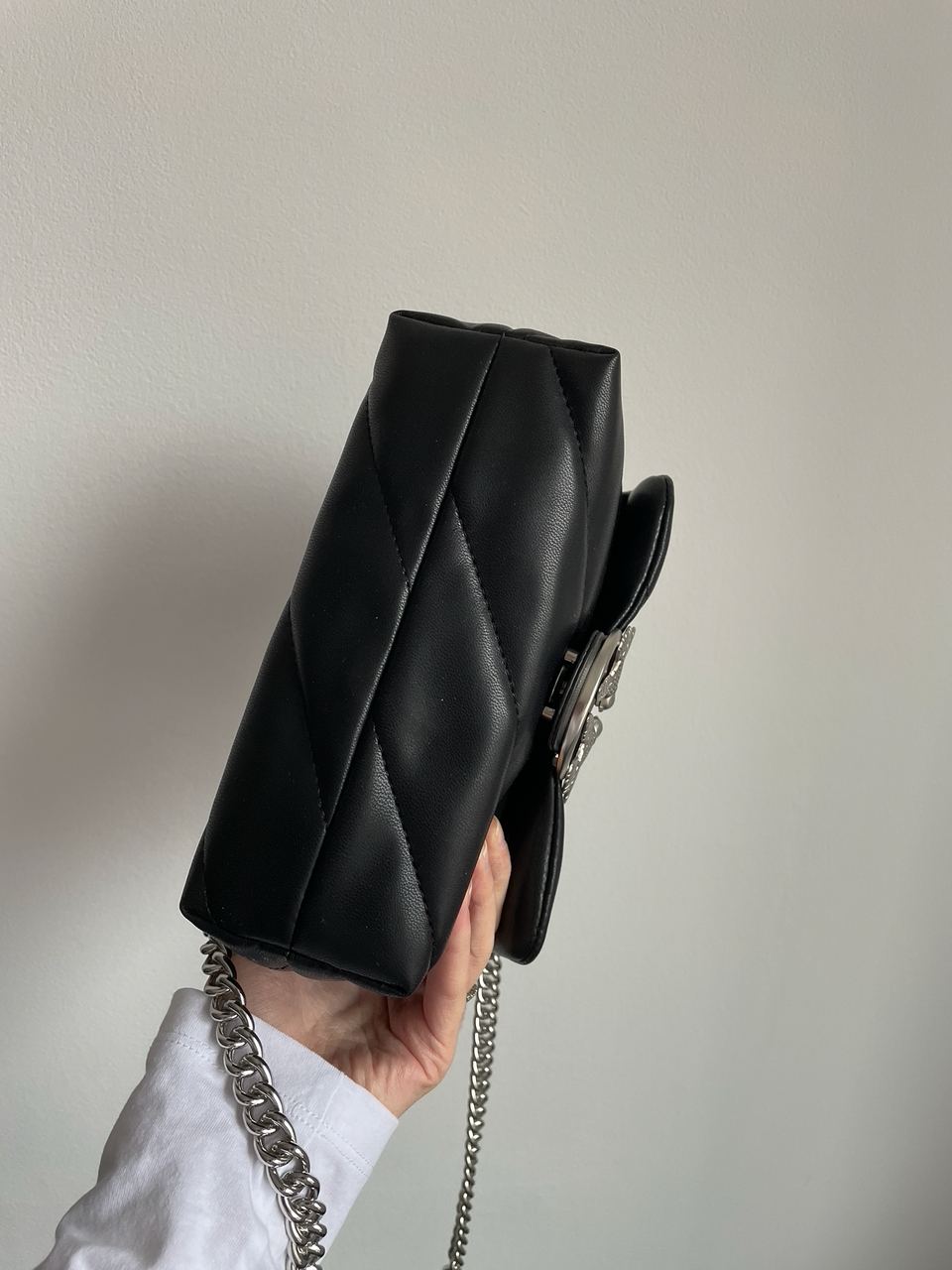 Pinko Baby Love Bag Puff Maxi Quilt Black/Silver - 16