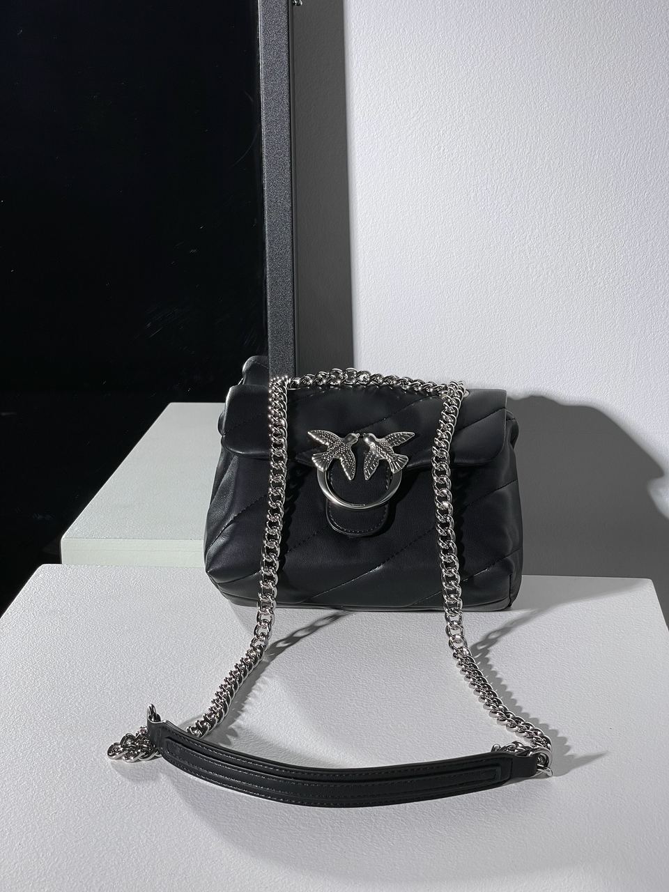 Pinko Baby Love Bag Puff Maxi Quilt Black/Silver - 3