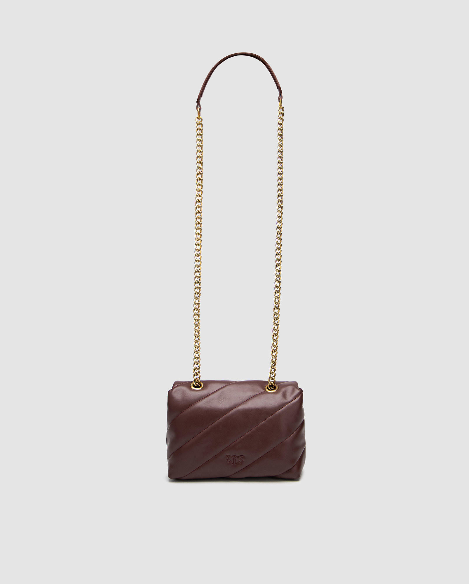 Pinko Baby Love Bag Puff Maxi Quilt Burgundy/Gold - 2