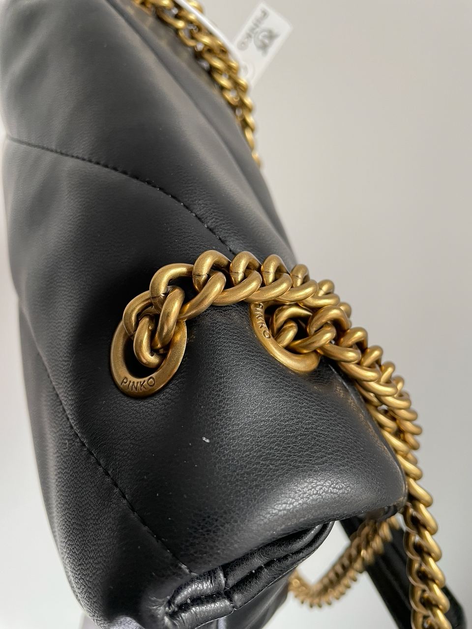 Pinko Big Love Bag Puff Maxi Quilt Black/Gold - 15