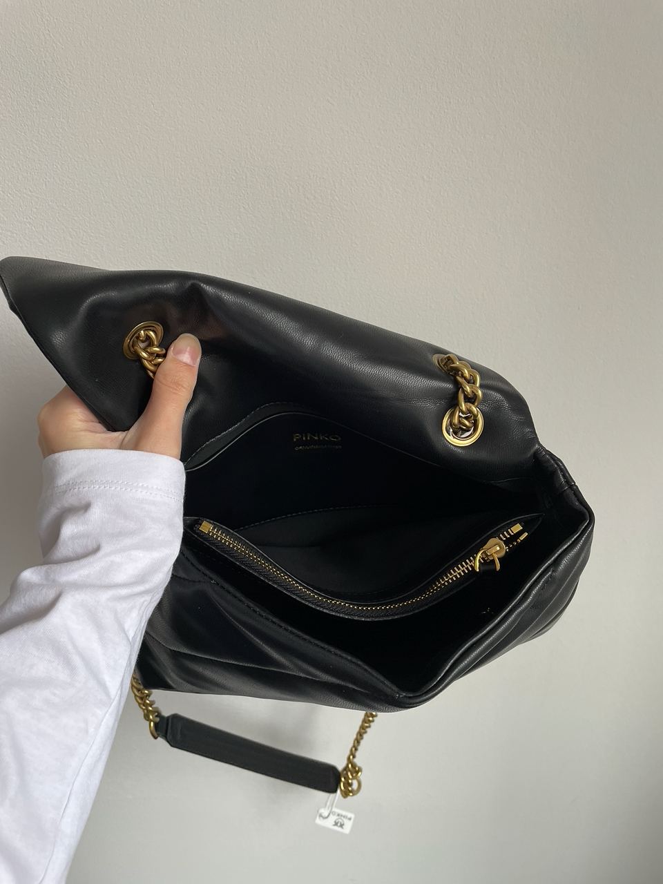 Pinko Big Love Bag Puff Maxi Quilt Black/Gold - 20