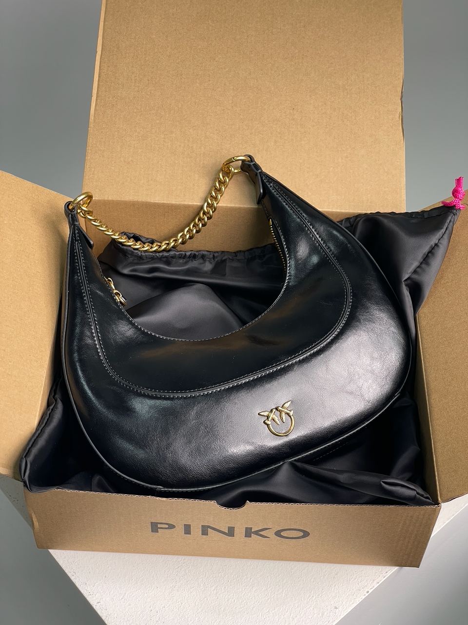 Pinko Classic Brioche Bag Hobo Black - 2