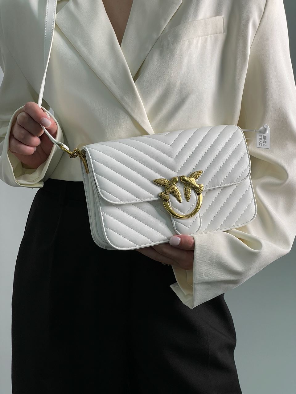 Pinko Classic Love Bag Bell Simply White - 5