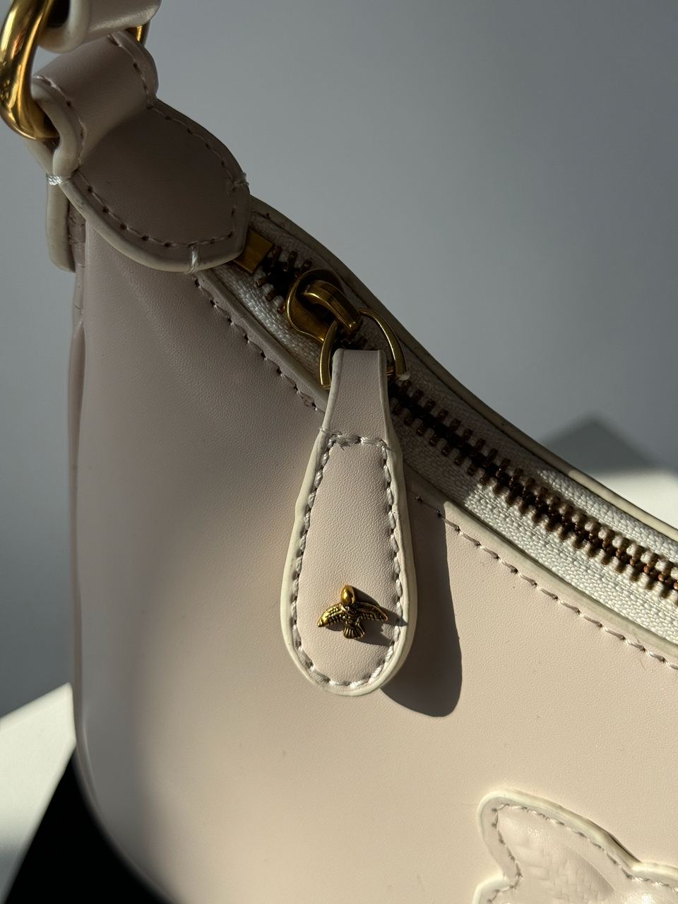 Pinko Half Moon Bag Simply Cream With Leather Buckle - 20