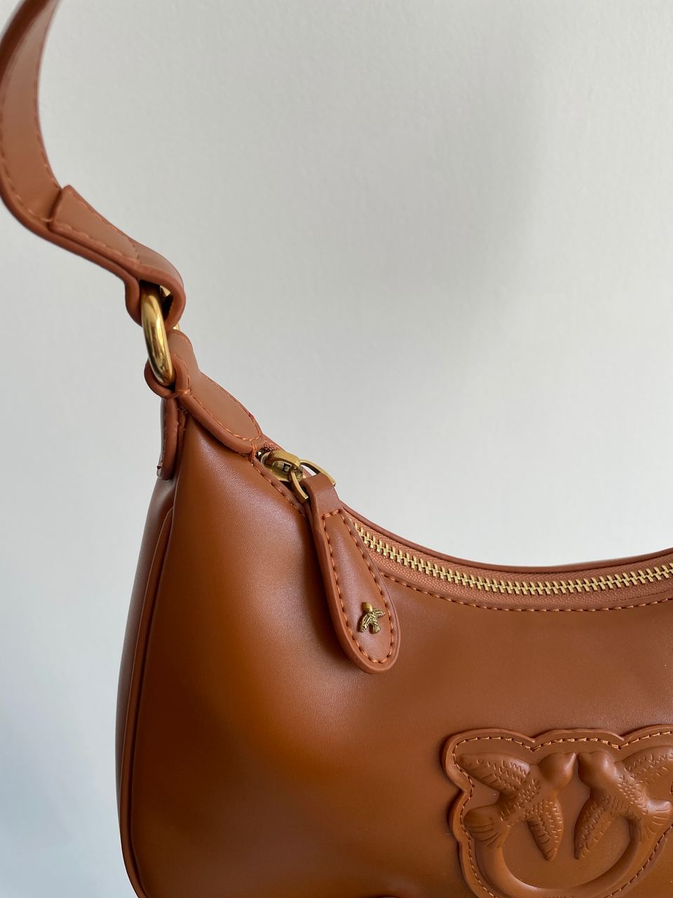 Pinko Half Moon Bag Simply Ginger With Leather Buckle - 12