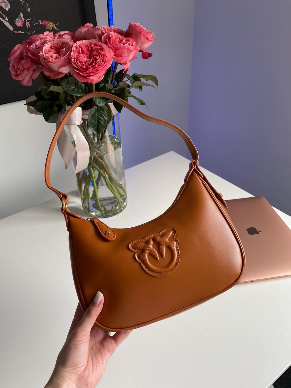 Pinko Half Moon Bag Simply Ginger With Leather Buckle - 9