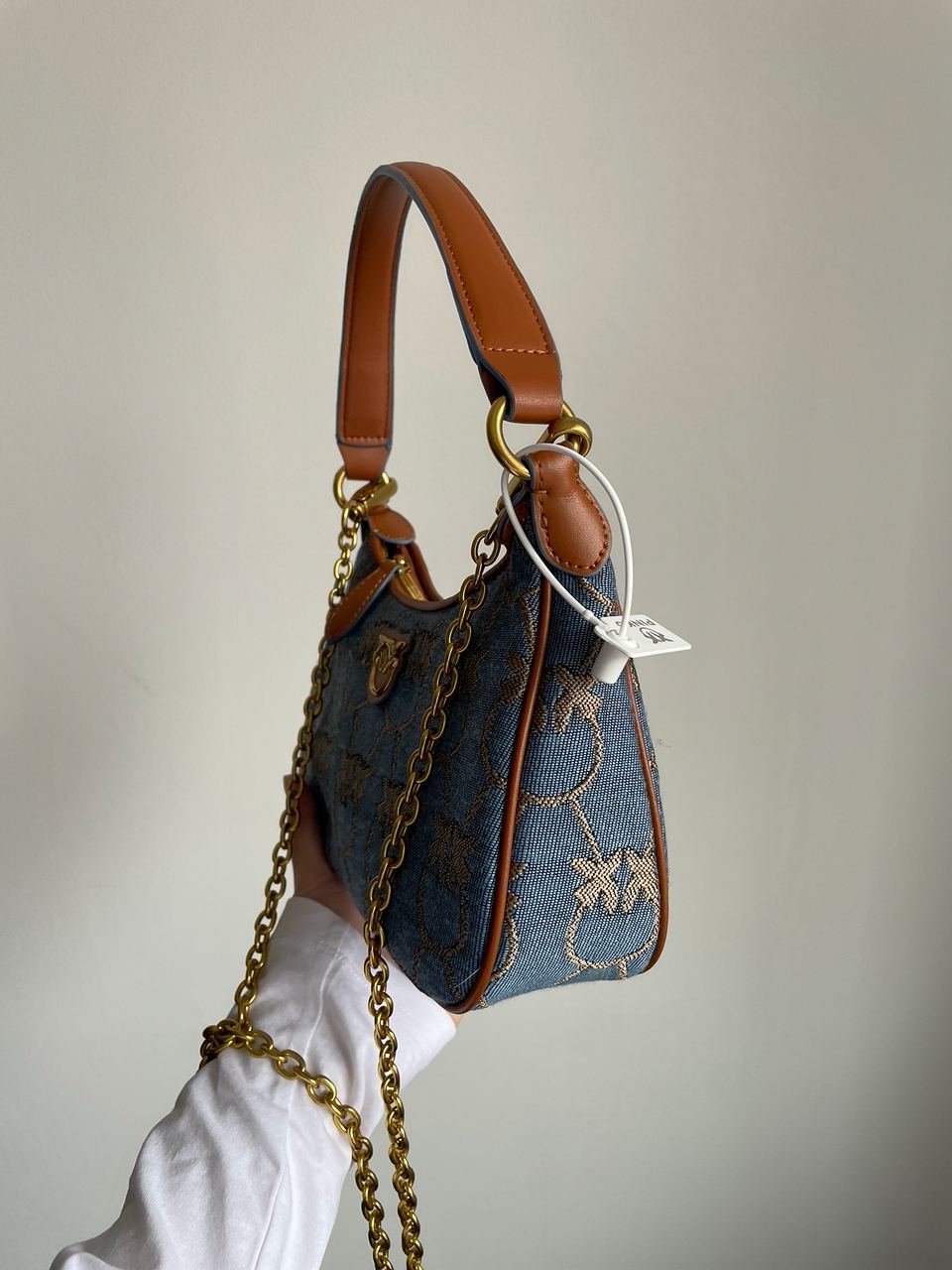 Pinko Half Moon Mini Denim - 11