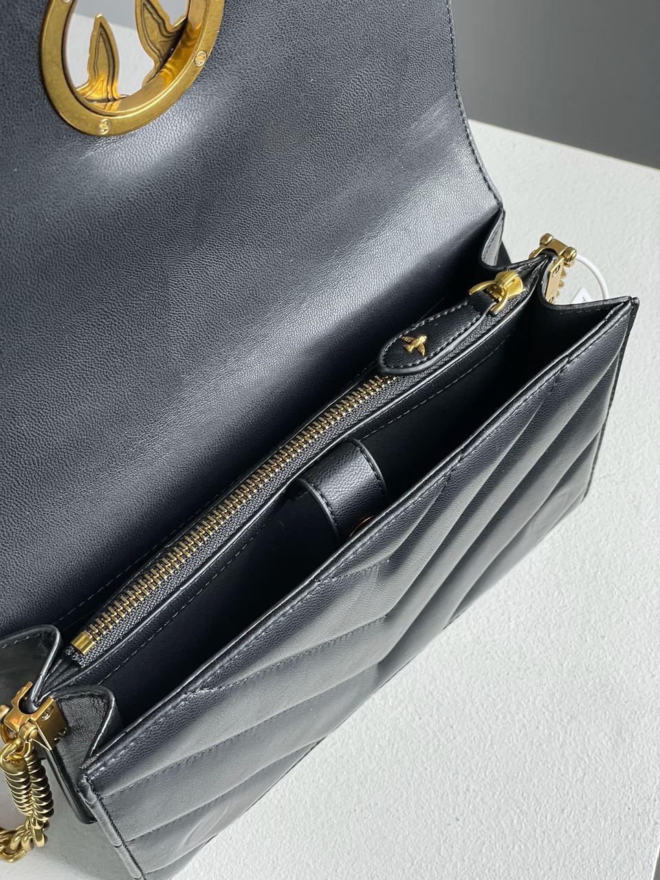 Pinko Large Love Bag Click Big Chevron Black - 21