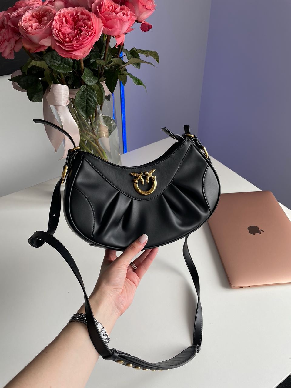 Pinko Leather Love Bag Bon Bon Crossbody - 9