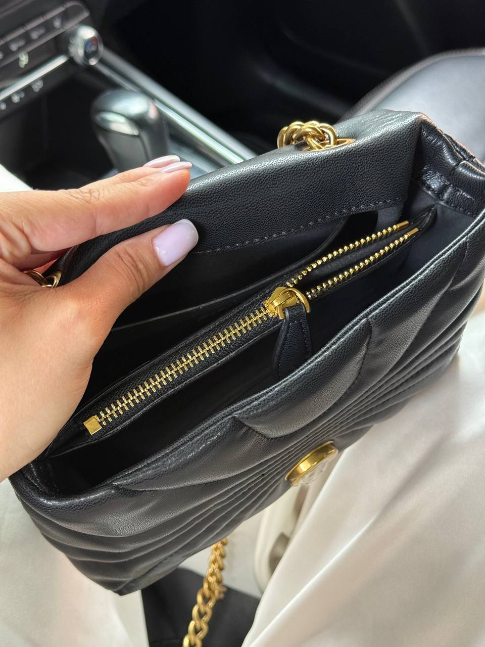 Pinko Love Bag Puff Butterfly Quilt Black/Gold - 16