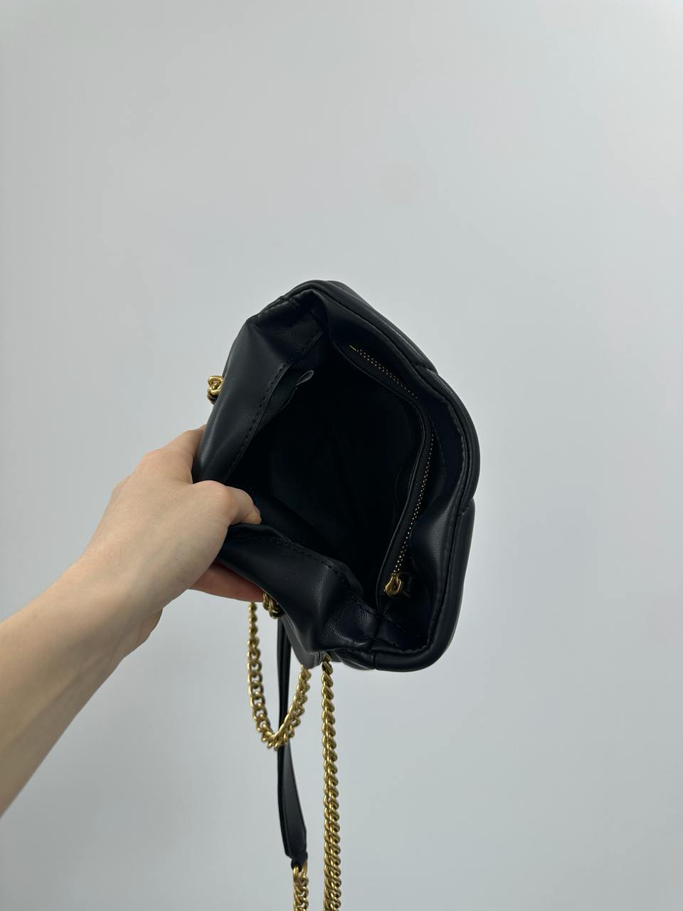 Pinko Love Bag Puff Butterfly Quilt Black/Gold - 12